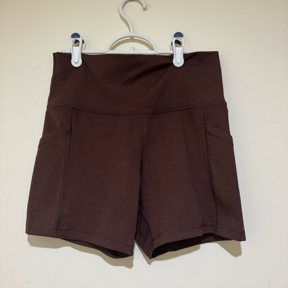 aerie Pants - Women's Aerie Offline Brown Gym Activewear Workout Shorts with Pockets Size L
